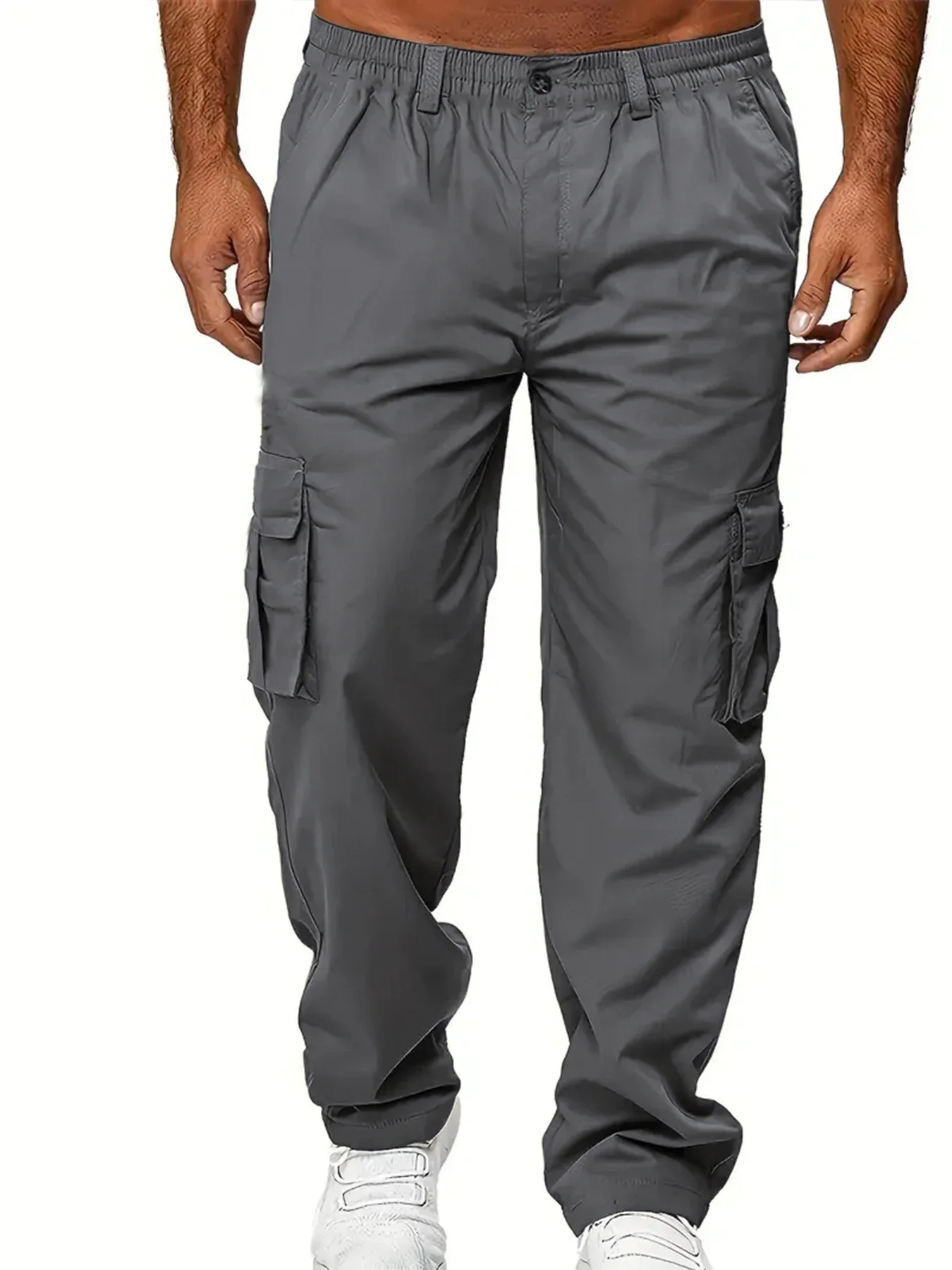 Männer Cargo Hosen Jogginghose Outdoor Lose Gerade Lange Hosen Sommer Casual Multi-Tasche Langlebige Arbeitskleidung Männliche Hosen