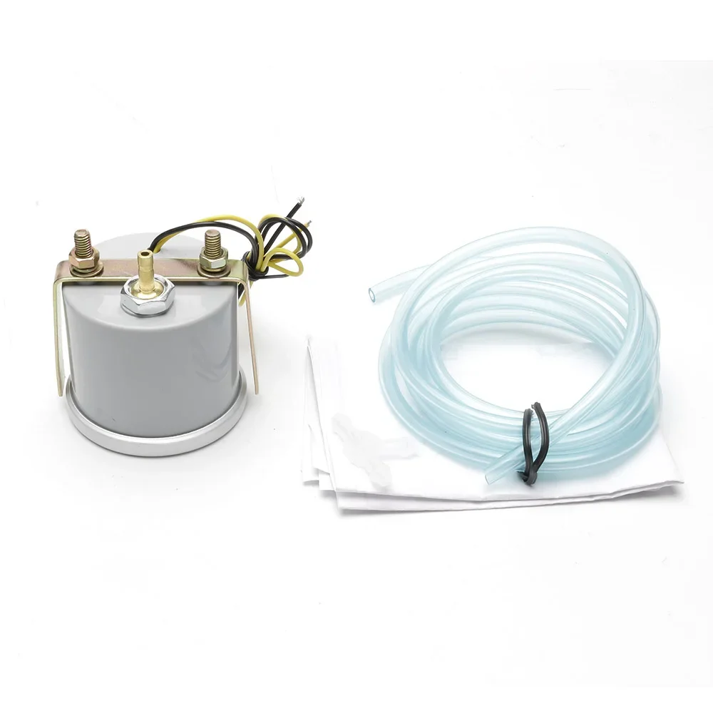 2 "52 مللي متر 12 فولت مقياس فراغ السيارات-30 ~ 0 بوصة زئبقي عرض عدسة الدخان سباق السيارات فراغ متر الأبيض LED #5