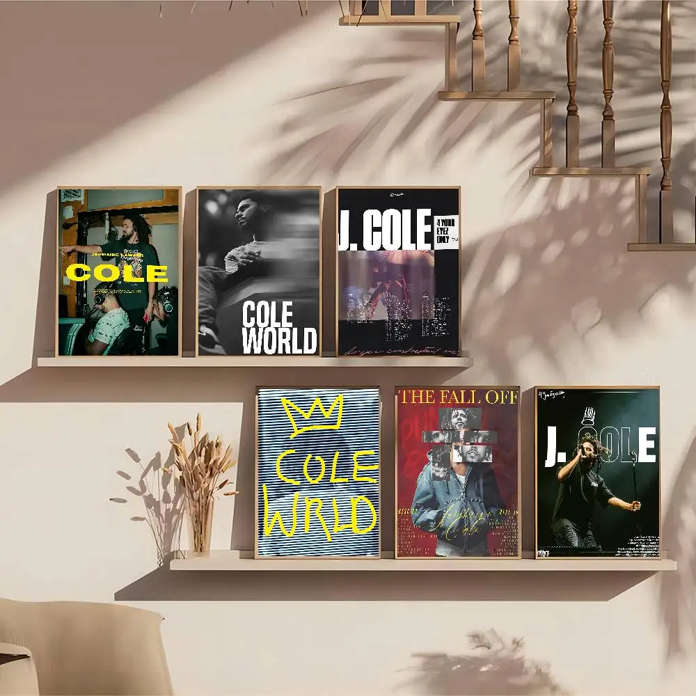 Singer J-Cole Vintage Posters Sticky Whitepaper Prints Posters Artwork Posters Wall Stickers