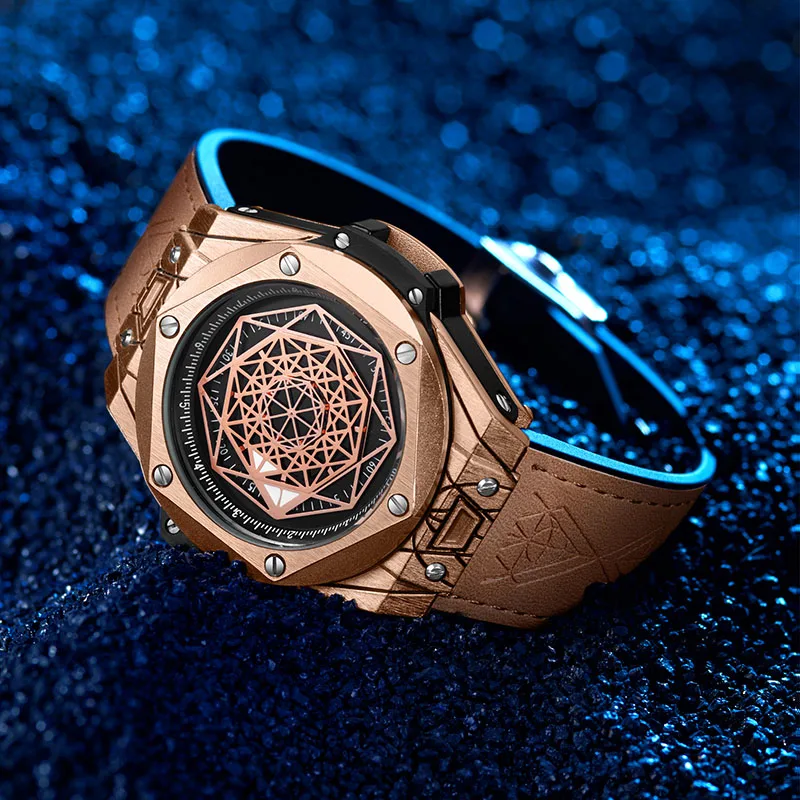 New Hot Fashion Men's Watches Creative Design Analog Quartz Man Watch Waterproof Wrist Sports Watch Male Clock Relogio Masculino