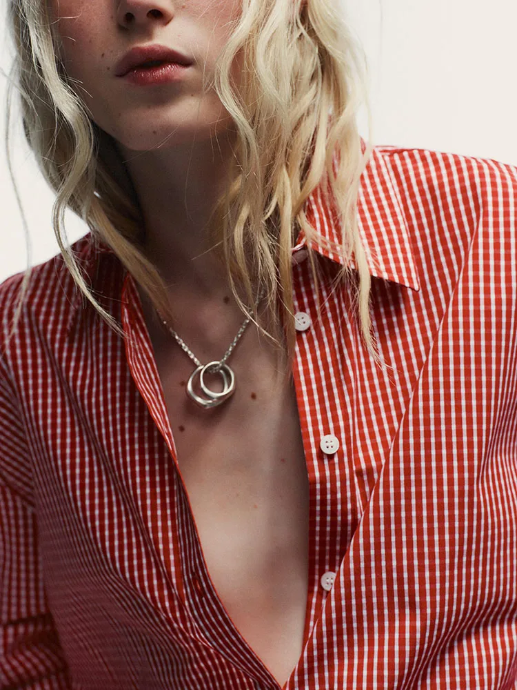 Zima 2025 Nowa Damska Moda Słodki Długi Sweter w Kratę Luźny Krój Etniczny Strój Sceniczny Damska Odzież Premium