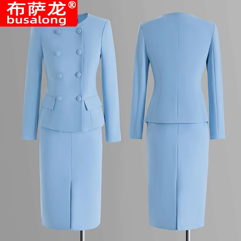 

2025Весеннее новое элитное женское платье для пригородных поездок, элегантный стиль богини, короткая куртка с квадратным воротником и полуюбка из двух частей