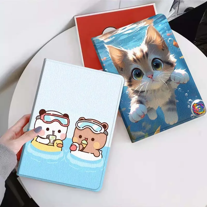 

Popular Cat Bear Art Cartoon Gift For Xiaomi Mi Pad Mini 4 5 6 7 SE Pro Plus Redmi Pad 2 SE 2025 8.8 11 Foldable Tablet Case