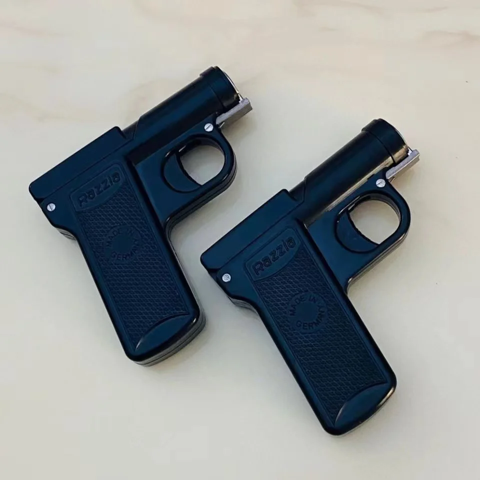 Pistol-shaped Cigarette Case Dual-use Kerosen e Lighter Hand-replicated  Creative Personality Lighter Fun Gadgets Men's Gift