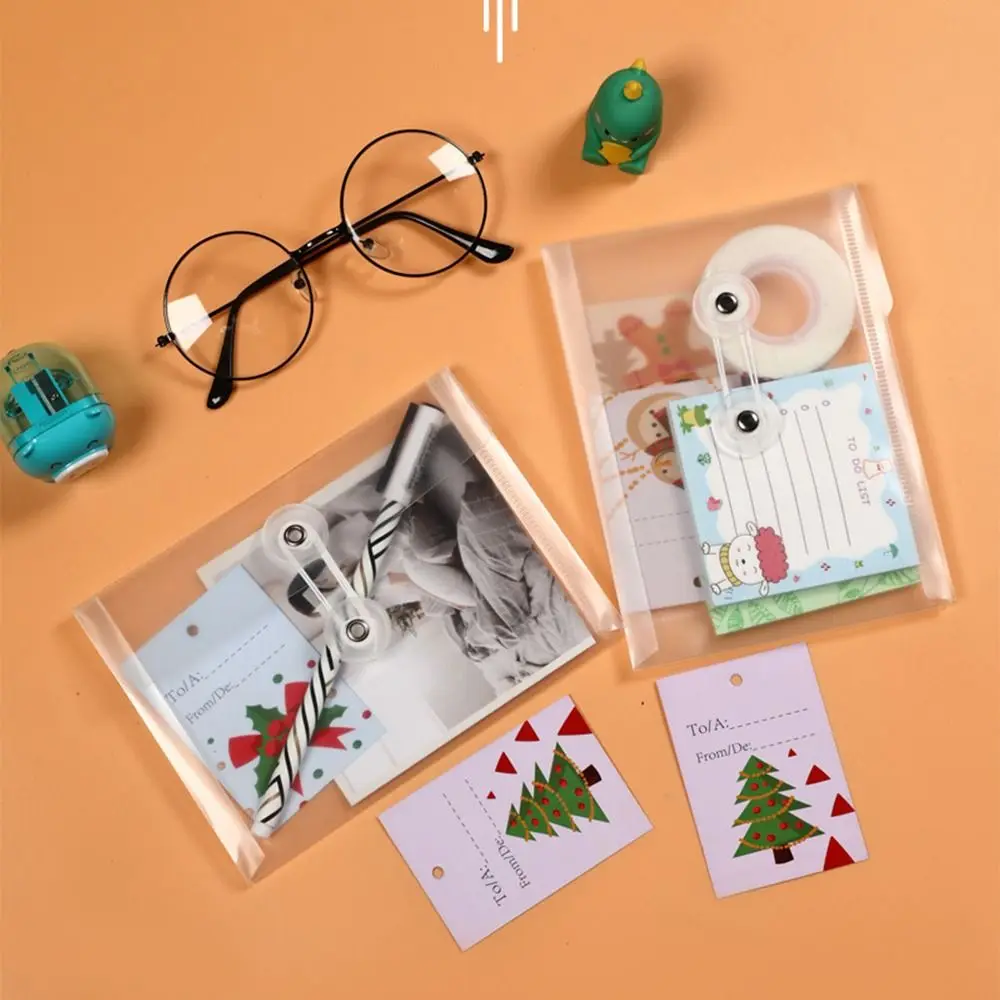 Thickened A5/A6 File Folder Waterproof Plastic File Bag Transparent Card Paper File Holder School Office