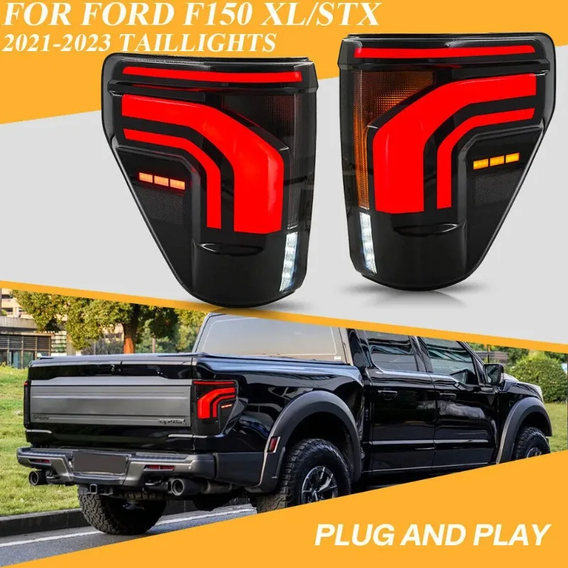 

Светодиодный задний фонарь для Ford F-150 2021-2023, последовательная замена задних фонарей для моделей XL STX