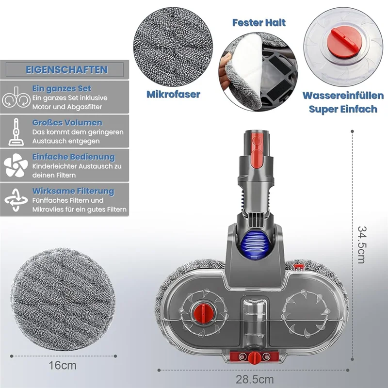 

Y51A-насадка для электрической швабры для Dyson V7 V8 V10 V11 V15, замена головки сухой и влажной швабры