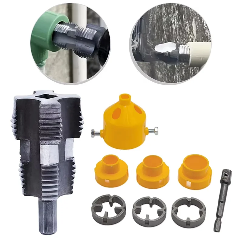 9 قطعة/المجموعة أنبوب PVC عراف عدة الأنابيب عراف الأنابيب جولة يموت 4/6 نقاط PPR انبوب ماء فتاحة الموضوع الداخلي-AT64