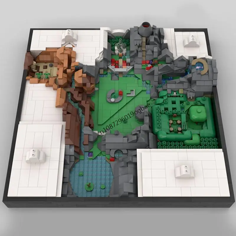 2558PCS 영화 게임 젤다의 전설 시리즈 오카리나 오브 타임 하이룰 지도 모델 DIY 창의력 아이디어 어린이 장난감 조립 퍼즐 선물