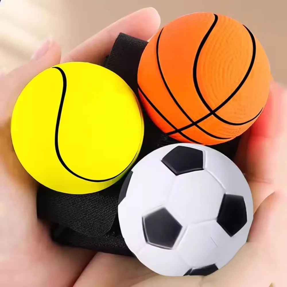 Elastic Wrist Return Ball Basketball Toy Active Play Sports Equipment for Kids Teens Home Outdoor Exercise Training Ball