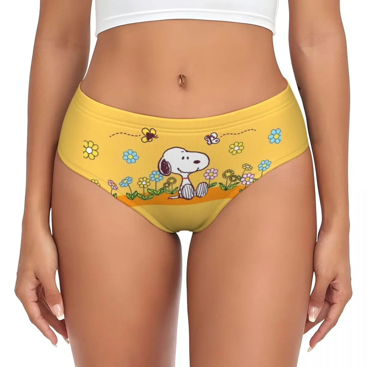 Custom Women Snoopys Panties Stretch Movie Briefs Underwear