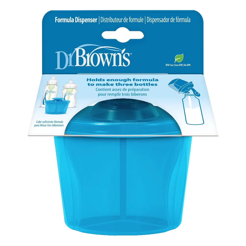 

Travel Baby Formula Dispenser Container with Snap-On Lid and Removable Powder Compartments, 27 Ounce BPA-Free Portable Powder Formula Dispenser for Infants, On-The-Go Feeding with Blue Lid, Easy Fill & Clean, Leak-Proof