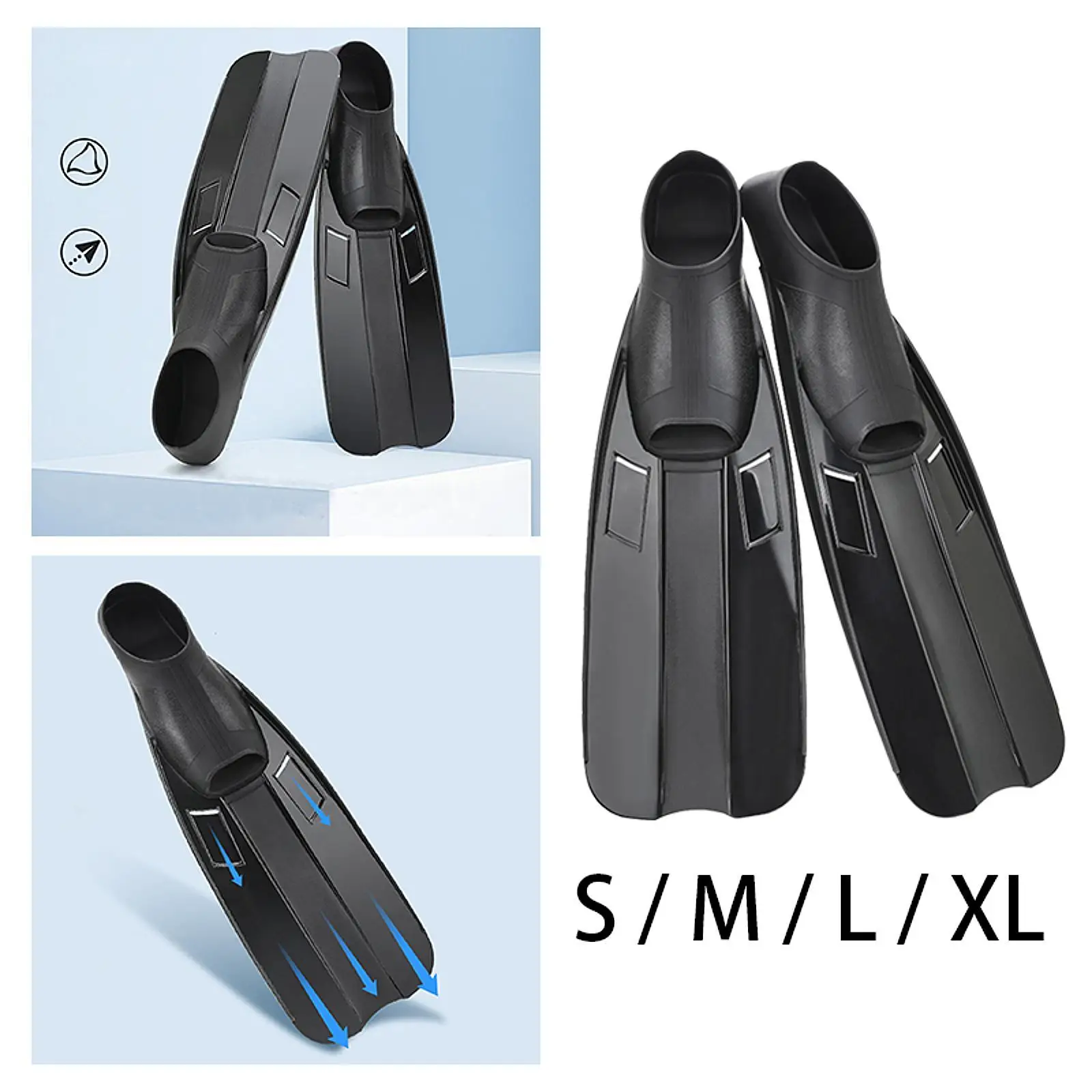 

Snorkel Fins Portable Swim Fins Diving Fins for Summer Snorkeling Underwater