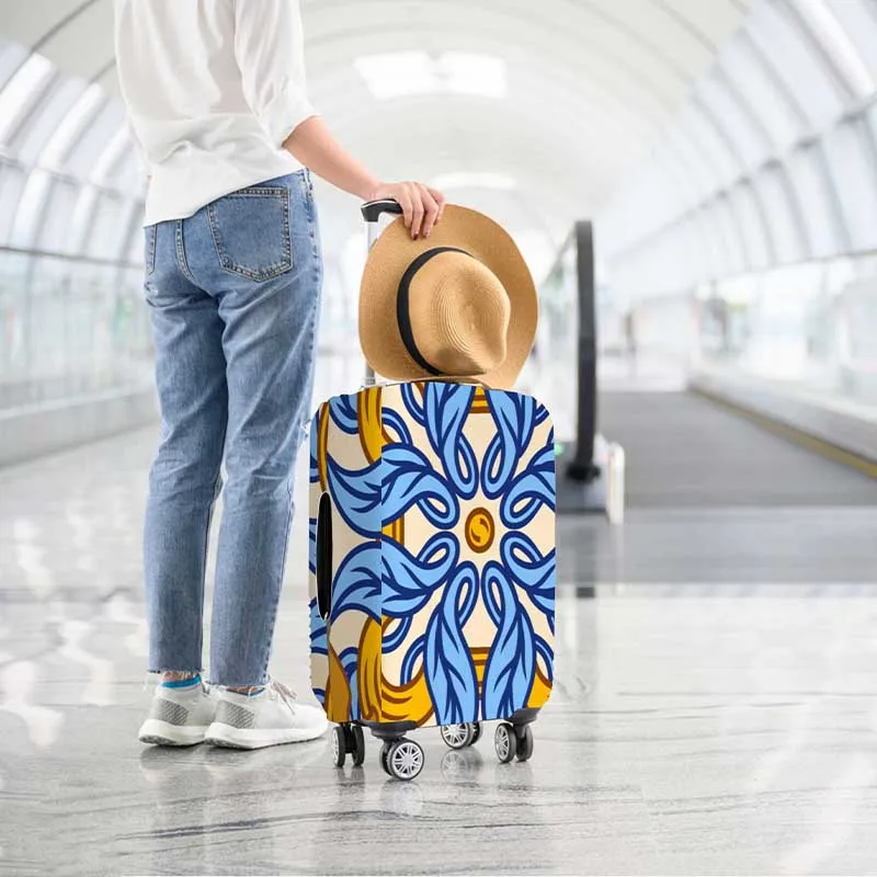 

Custom Stretch Luggage Cover Personalized Design Supports Photo Pattern Durable Elastic Perfect for Travel Bag Protection