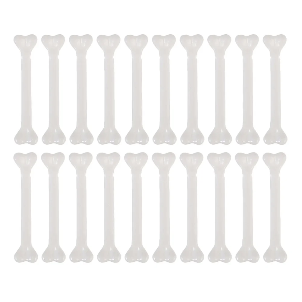 20 Pcs Halloween Costumes Props Decorative Human Bone Make up Party Accessories White
