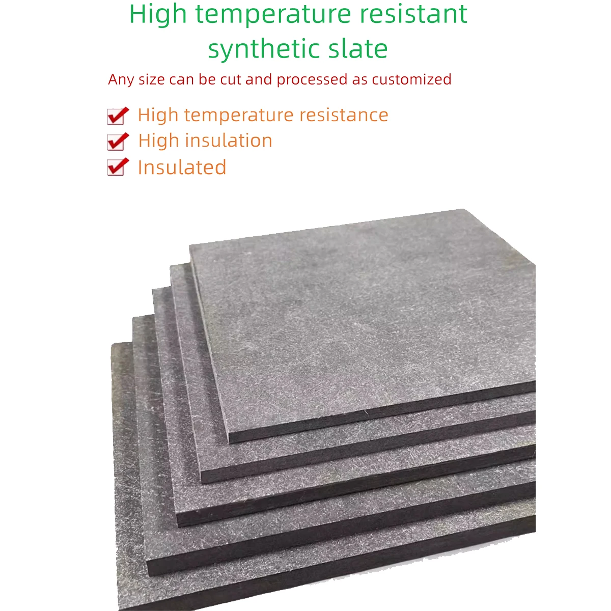 1pcs High Temperature Resistant Synthetic Stone Insulation Board With a Thickness Of 1.5/2/3/4/5/6/8/10/12/15/20mm