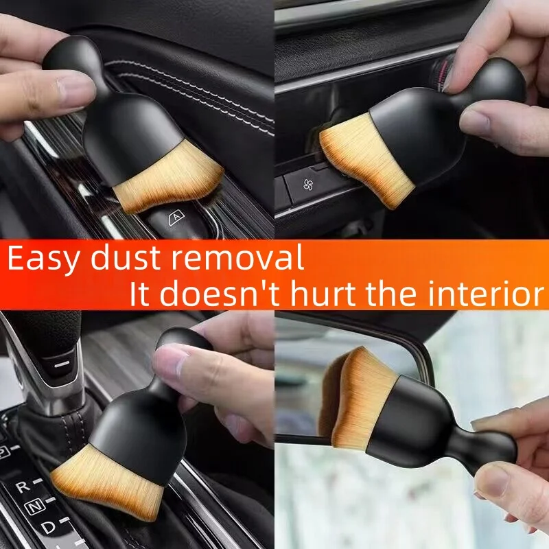 Car Interior Lint Brush Short Car Cleaning Air Conditioning Outlet Cleaning Brush Multi-functional Cleaning Soft Brush