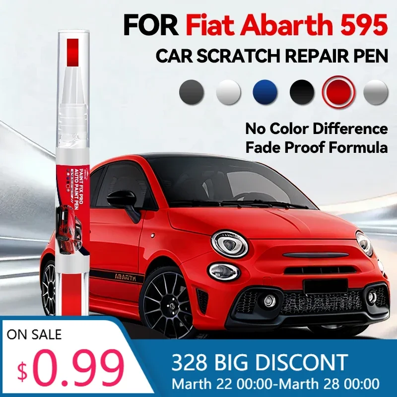 

Hot Car Dedicated For FIAT Abarth 595 Car Paint Repair Pen Paint Scratch Repair Accessories Abarth Red Black Gara White Modena Y