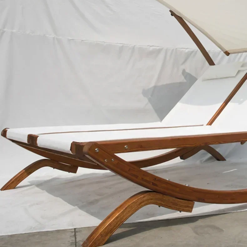 Wholesale Garden Beach Leisure Sun Lounger Outdoor Day Bed For Portable Hammock Use Arc Solid Woodencheap And Fine