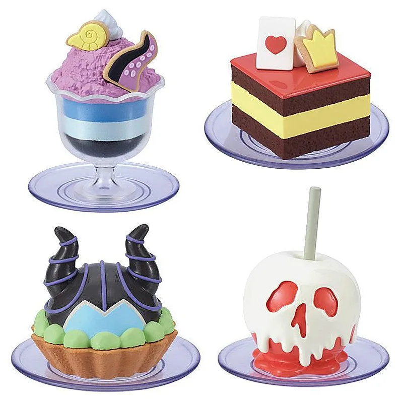 TOMY Original 4Pcs Gashapon Disney Villains Sweets mascot Ursula Toys For Kids Gift Collectible Model Ornaments