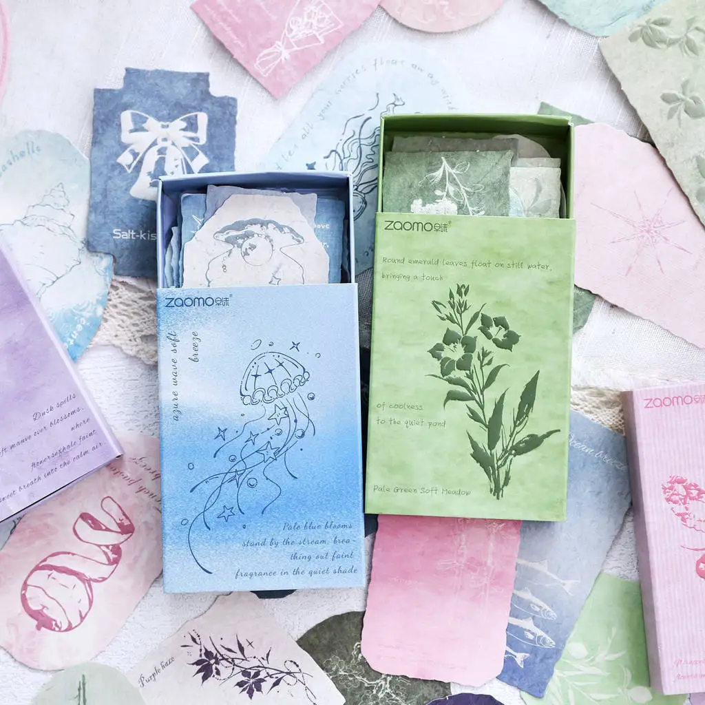 30PCS Vintage Floral Scrapbooking Paper Stickers for Journaling Supplies, Decorative Paper for Junk Journals