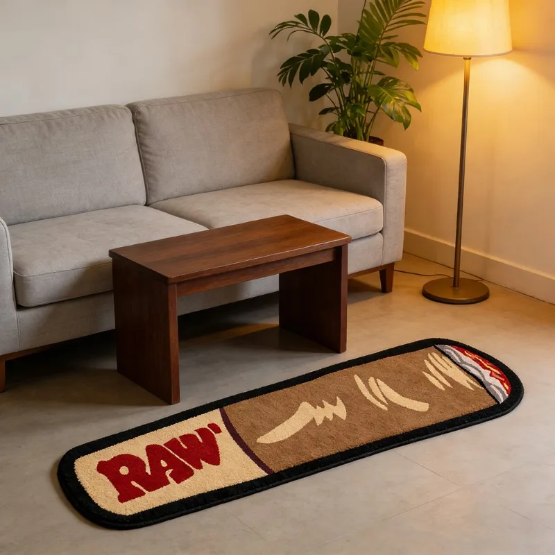 American Retro Cigarette Irregular Rug Creative Unique Bedroom Bedside Soft Plush Floor Mat Home Decor Carpet for Living Room