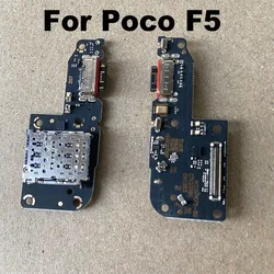 For Xiaomi Poco F5 5G Fast USB Charging Dock Port Mic Microphone Connector Board Flex Cable Repair Parts Global