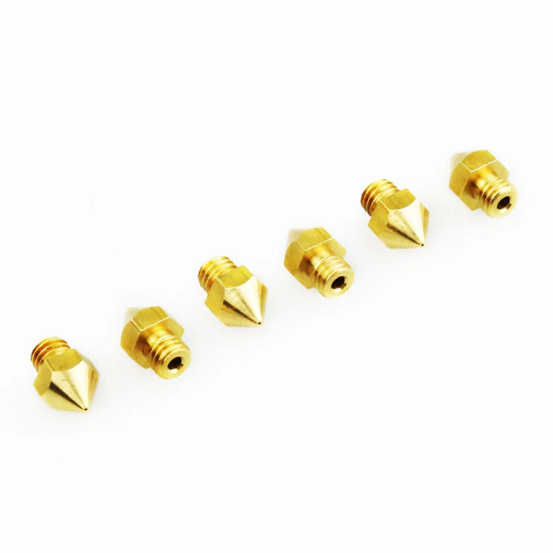 Anet 5 uds 0,2 0,3 0,4 MM boquillas 0,5mm boquillas de impresora 3D para A6 A8 E10 E16 ET4 ET5X MK8 piezas de impresora 3d accesorios impresora