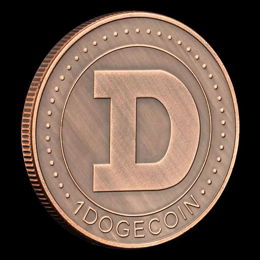 عملة تذكارية من Crypto Dogecoin مطلية بالنحاس، نمط Doge WOW قابل للجمع، مجموعة هدايا العملات المعدنية #5
