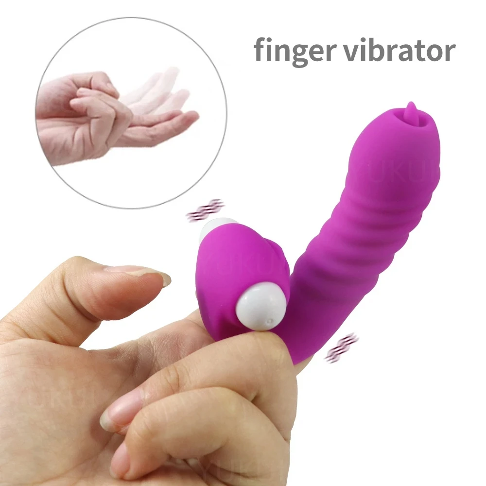 Vibrador con cubierta de dedo para mujer, masajeador para lamer la lengua, juguetes sexuales para el punto G, orgasmo, clítoris, estimulador, masturbador para coqueteo en pareja