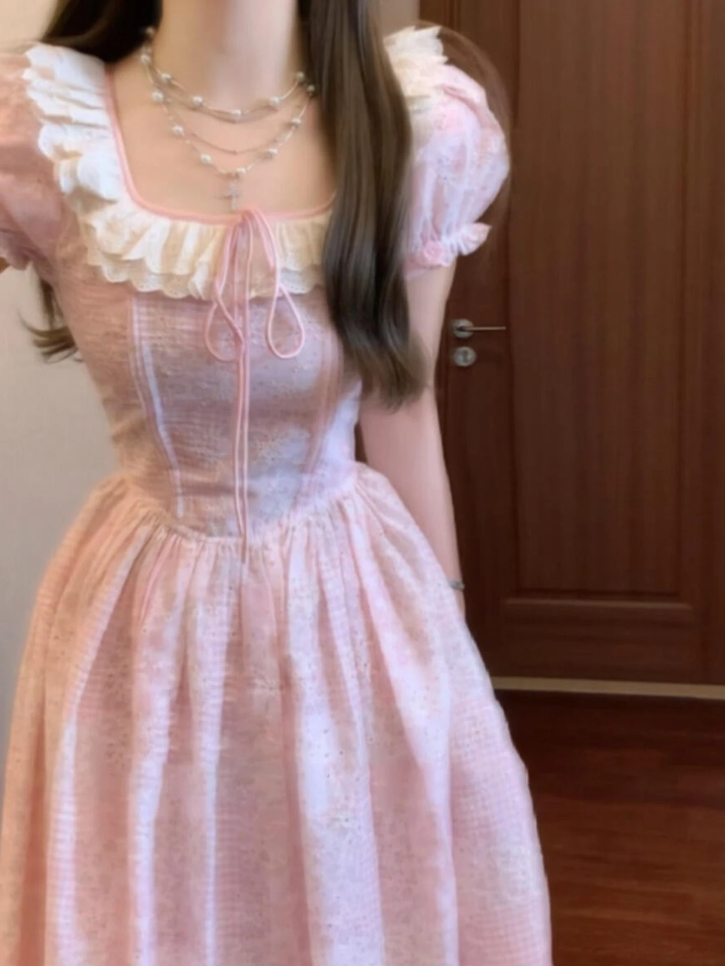 Ele rose bulle Sve Dr femmes longue été nouveau Sle Ci trajet décontracté Cam Tour op a-ligne Stand Fit