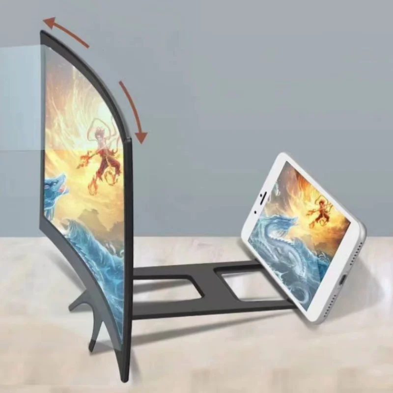 12 Inch 3D Screen Amplifier Mobile High-definition Screen Video Stand Magnifying Glass Mobile Phone Magnifying Screen