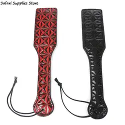 Diamond Pattern Flog Spank Paddle Horse Whip Beat Submissive for Horse Training Crop Leather Spanking Paddle