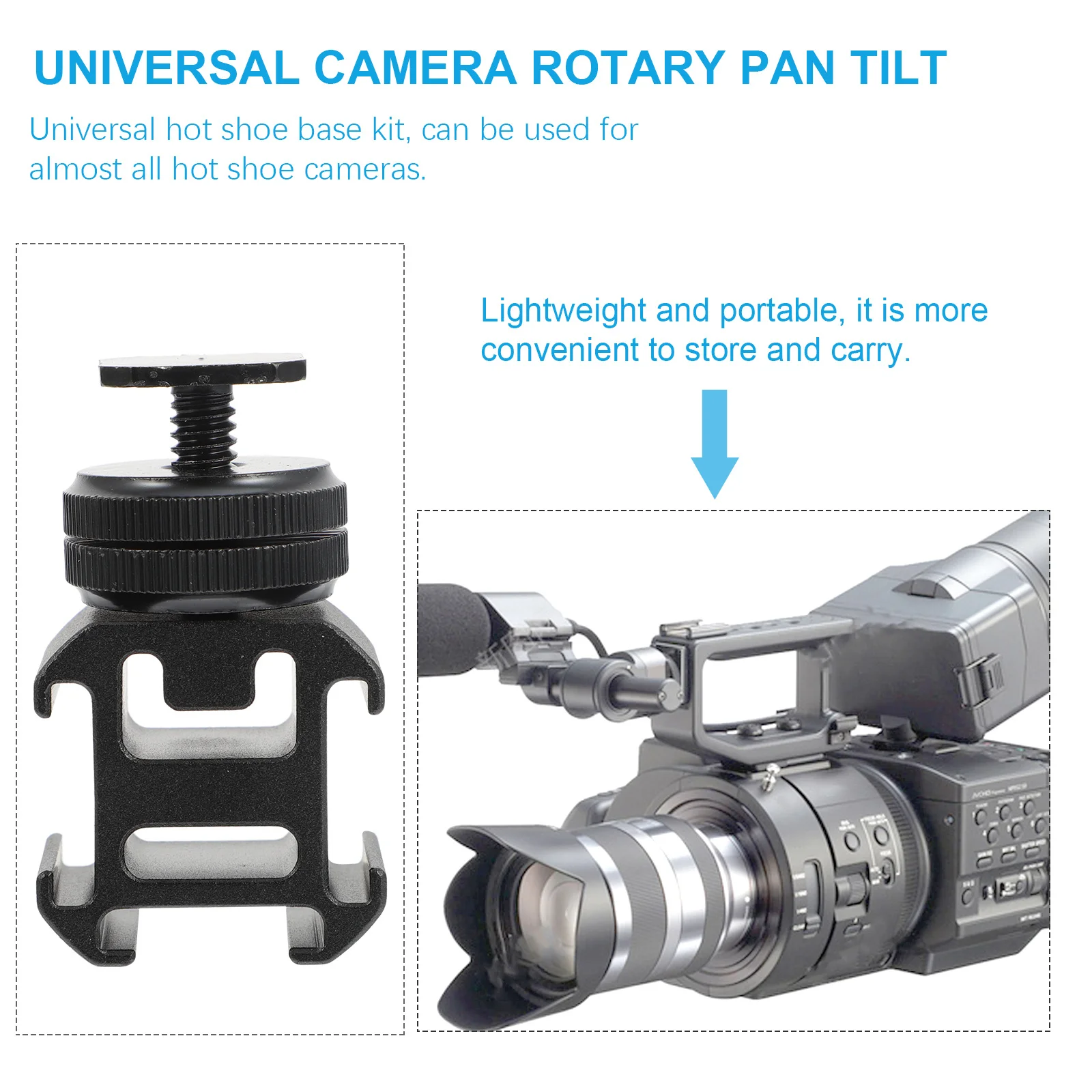 

1Set Camera Hot Shoe Mount Aluminum Alloy Durable Flash Shoe Adapter Tripod Screw Mount for Dslr Flash Holder Light Stand