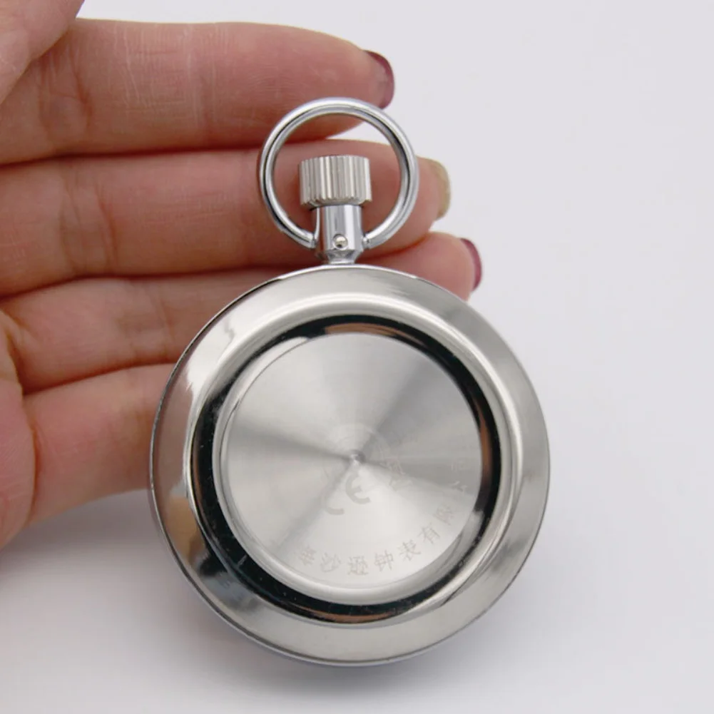 Handheld Mechanical Stopwatch Manual Timer with Metal Case for Track Races Training and Competition Running Timer