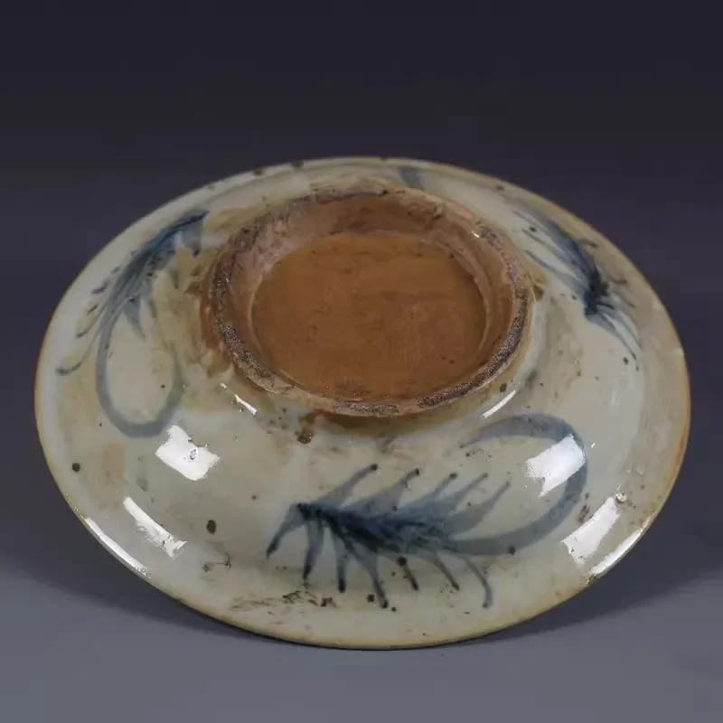 Jingdezhen Ancient Porcelain Hand-painted Longevity with Wealth and Honor Blue and White Plate