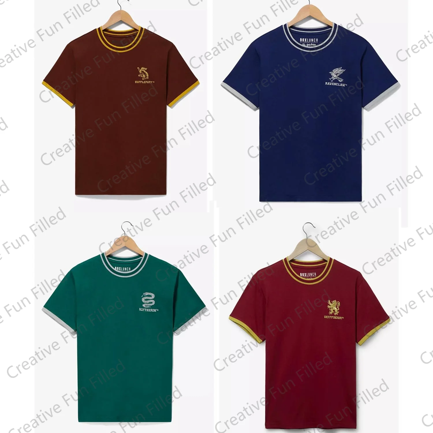 2024 Summer College Mascot Ringer Hogwarts Houses Magic Toddler T-shirt Oversized 110-6XL Tops