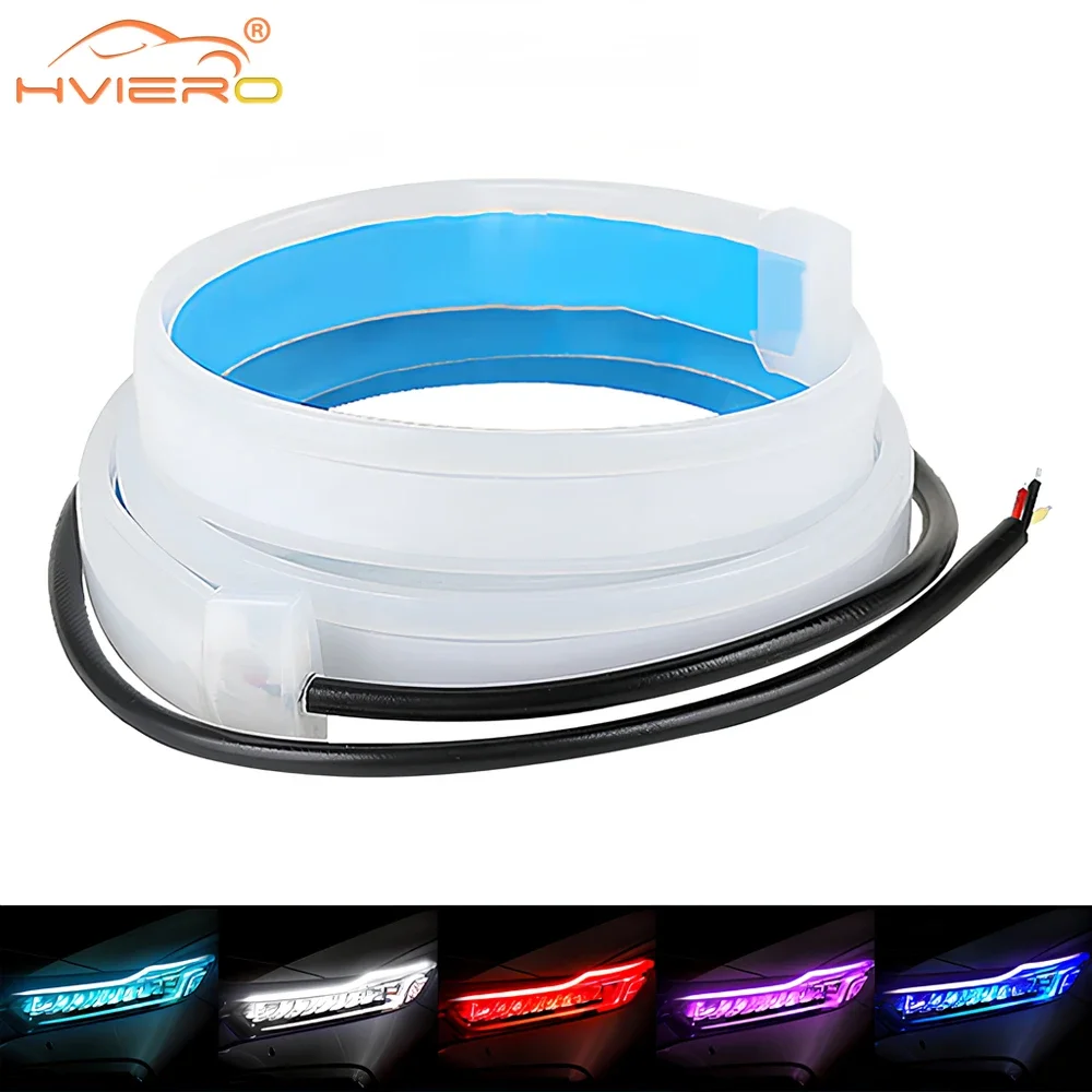 

LED Daytime Running Lights DRL 30/45/Cm Flexible Strip Headlights Turn Signal Decorative RGB Application Control Multiple Colors