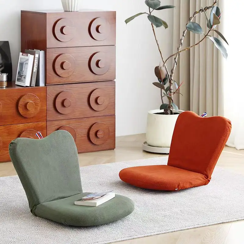 Japanese Foldable Seat Minimalist Lazy Backrest Chair Bedside Mini Sofa Bay Window Relaxing Floor Chair Small Room Use