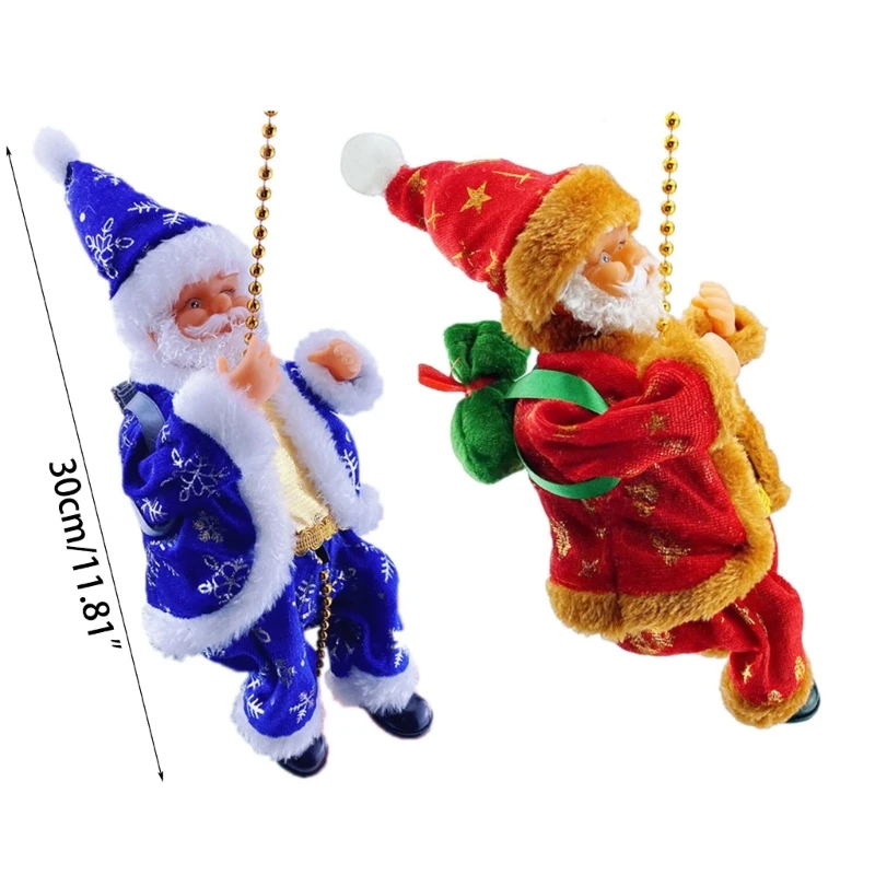 Poupée père noël festive noël, échelle d électrique facile à assembler, jouet pendentif suspendu, ornements