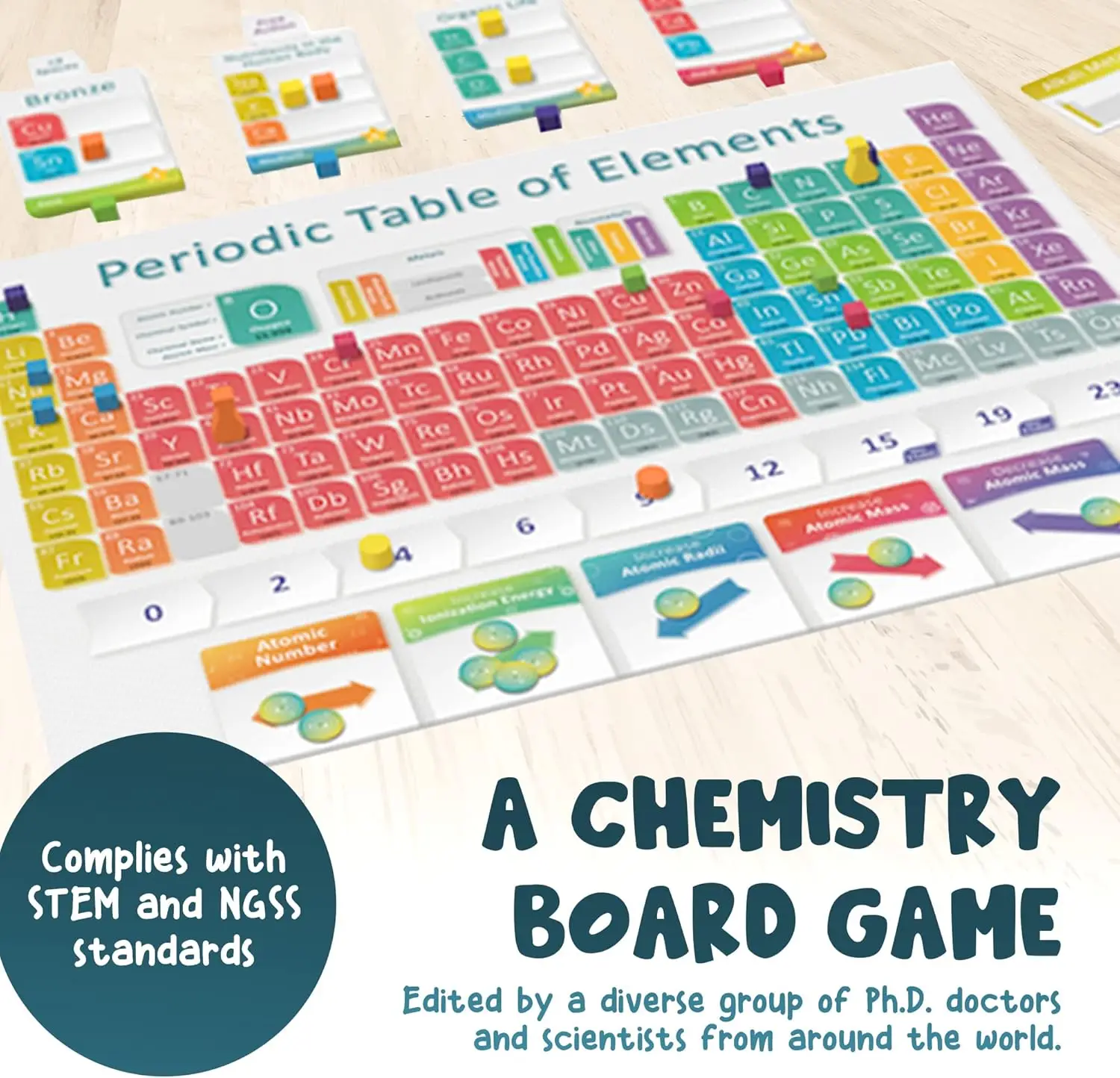 Educational Periodic Table Board Game for Kids & Families - Learn Chemistry Through Fun Strategy Play