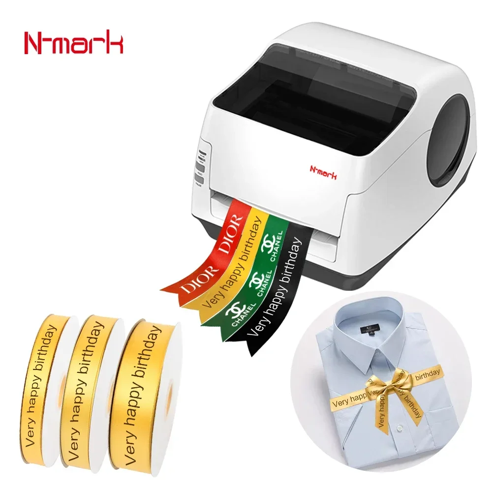 N-mark Digital heat transfers satin ribbon printing machine,hot foil printing equipment,gold mini printer