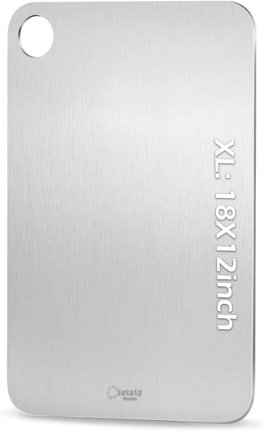 

Titanium Cutting Board, 18” Non Toxic Cutting Boards for Kitchen - Cutting Edge Hygiene & Durability, Double Sided Pure