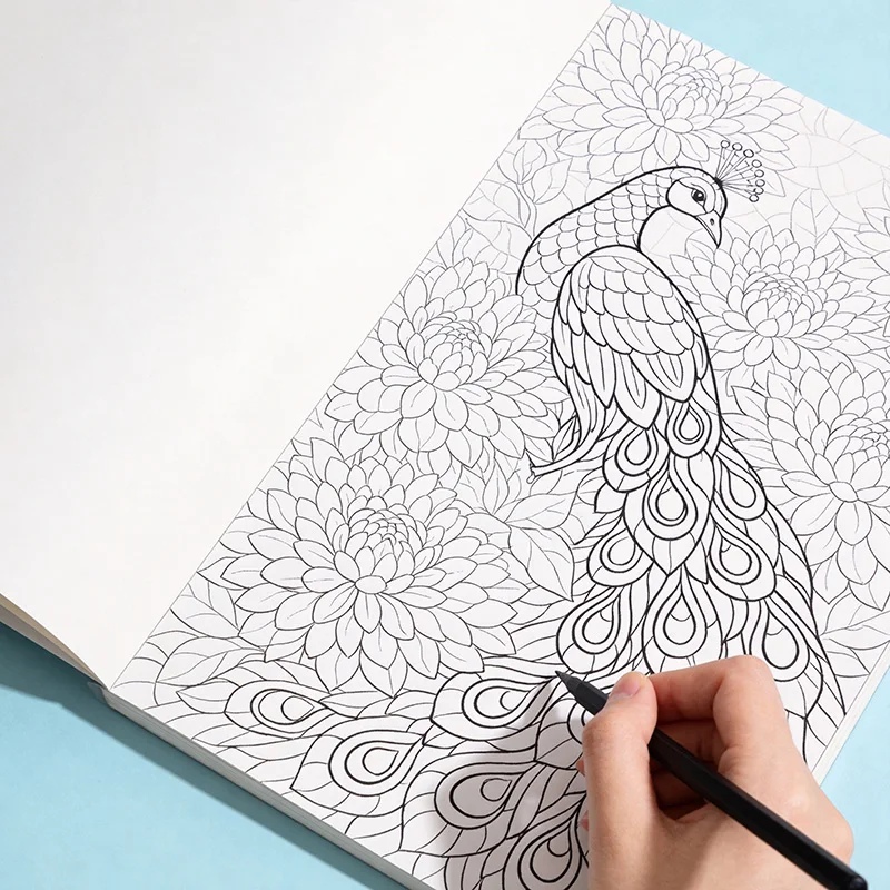An Adult Stress Relieving Sketchbook, Animal/character Mandala Coloring Book, Sketchbook for Copying Lines, Calming The Mind