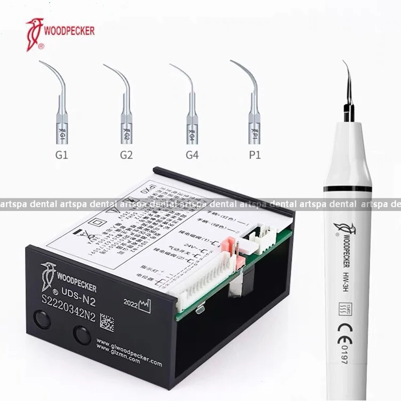 Woodpeck الأصلي قشارة الأسنان بالموجات فوق الصوتية المدمج في قشارة N2 بالموجات فوق الصوتية بيزون التحجيم صالح EMS WOODPECK