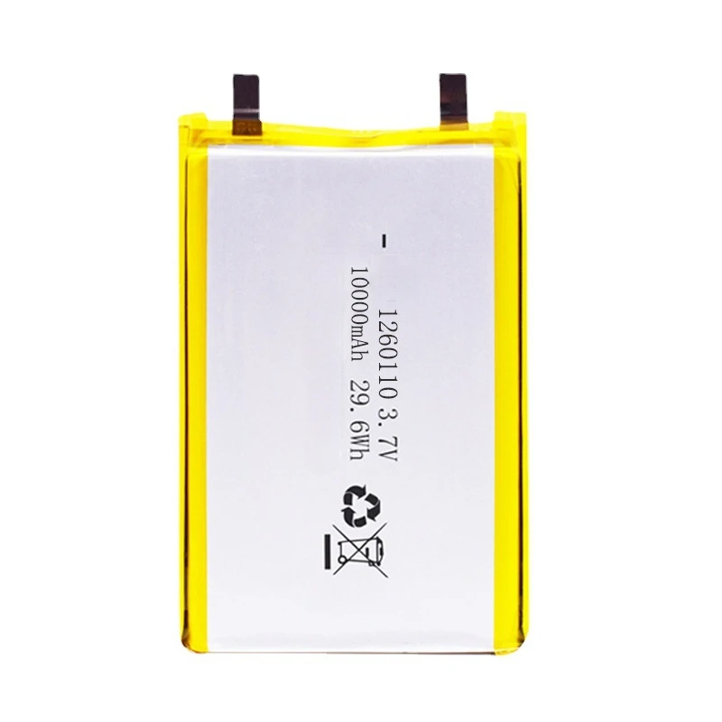 1260110 Battery Cell Polymer Lithium Battery 10000mAh Large Capacity Small Household Appliance Sweeping Machine Core