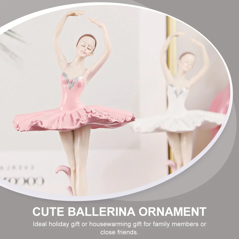 

1pc Girl Ornament Resin Ballerina Household Decorative Ballerina Decor Elegant Home Decoration Stylish Household