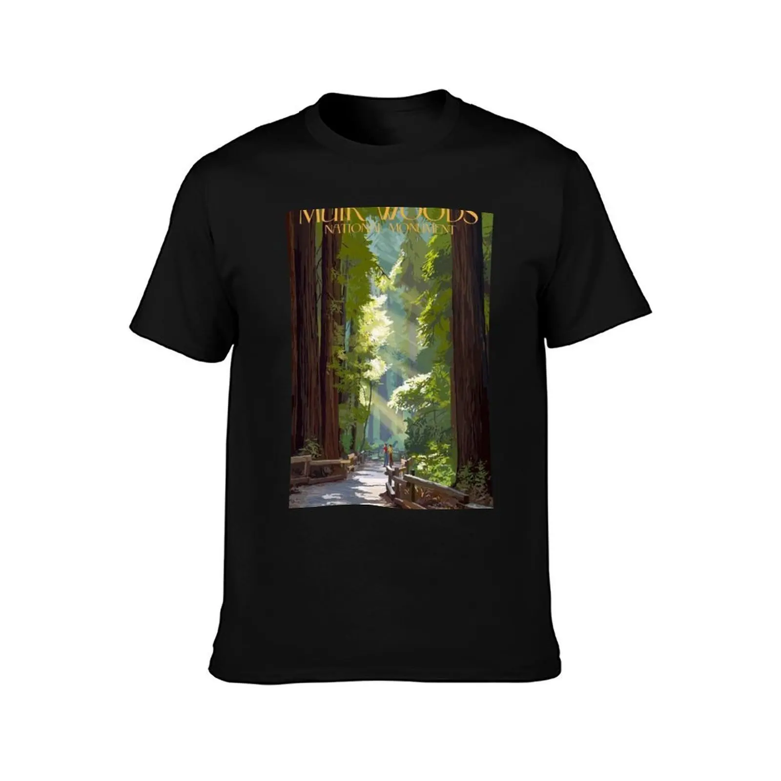 Muir Woods National Monument T-Shirt, Summer Casual Cotton Tee, Oversized Streetwear Tops, Vintage Graphic Print, 100% Cotton