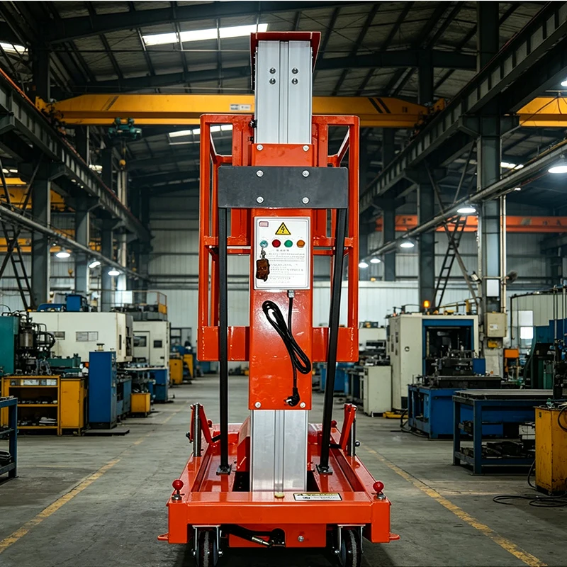 Weather Resistant Single Column Aluminum Lift Outdoor Mobile Hydraulic Vertical Aerial Working Platform