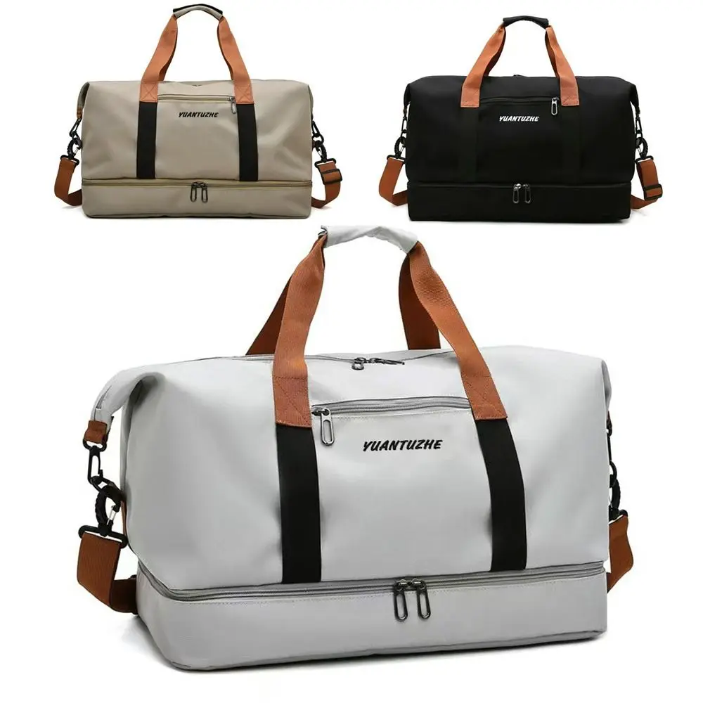 

Separate Wet Dry Portable Gym Bag Waterproof Design Portable Handle Gym Suitcase Large Capacity Travel Duffle Bag